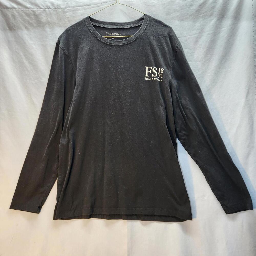 Field And Stream Long Sleeve Black Tshirt Mens Size Large‎